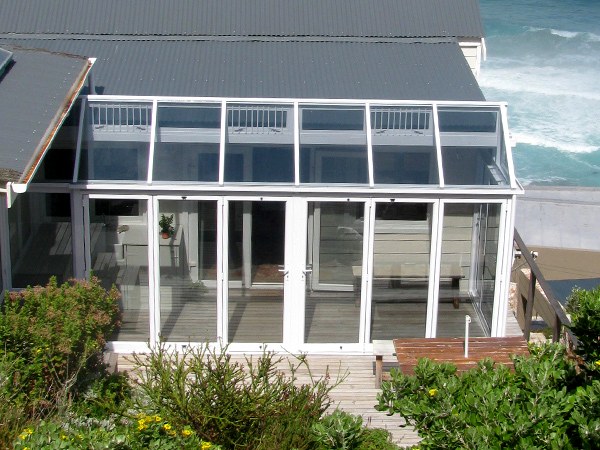 White aluminium conservatory